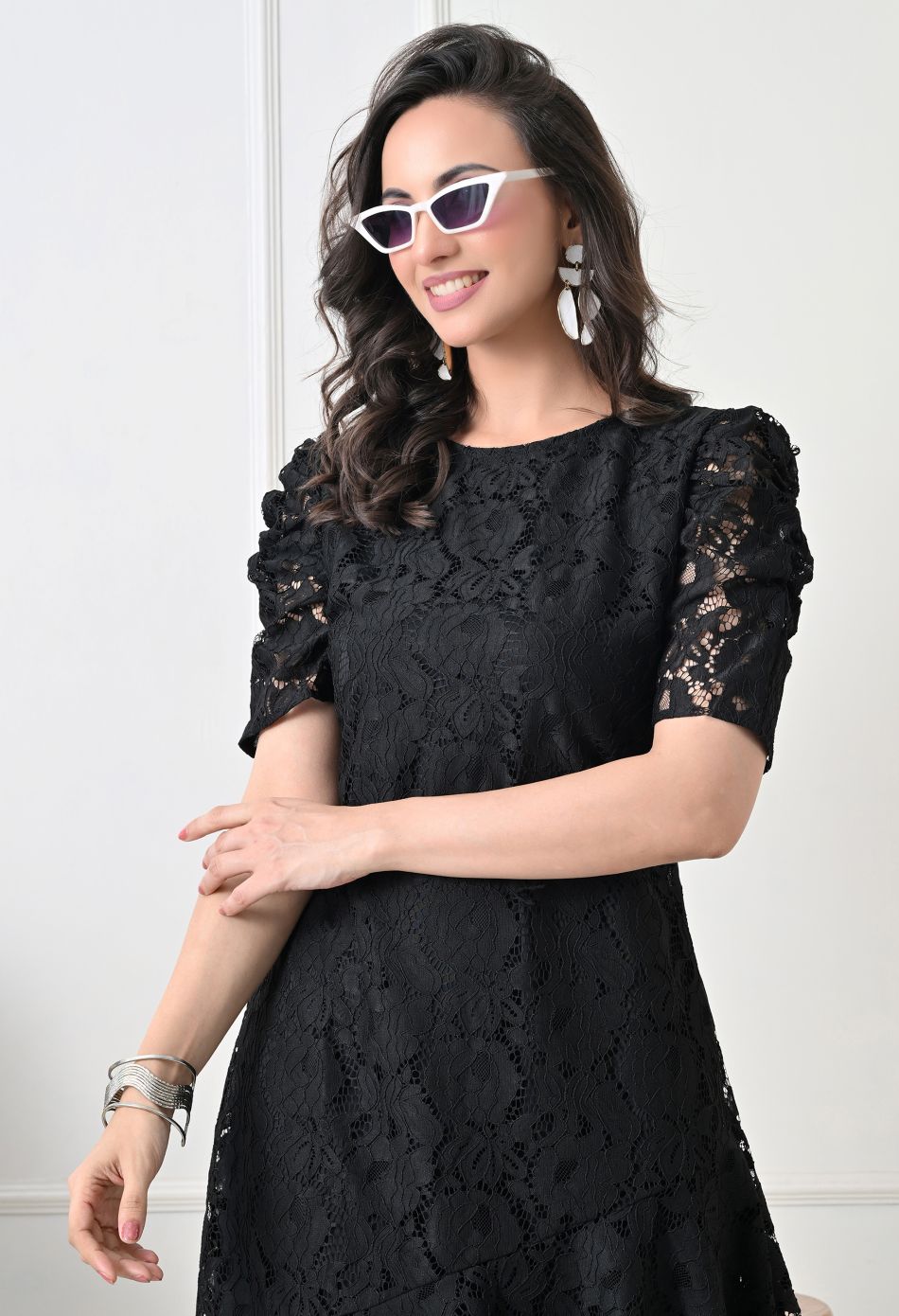 Women Black Solid Comfort Maxi Dress – view 4