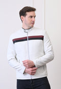 Men Leather Lightweight Bomber Jacket
