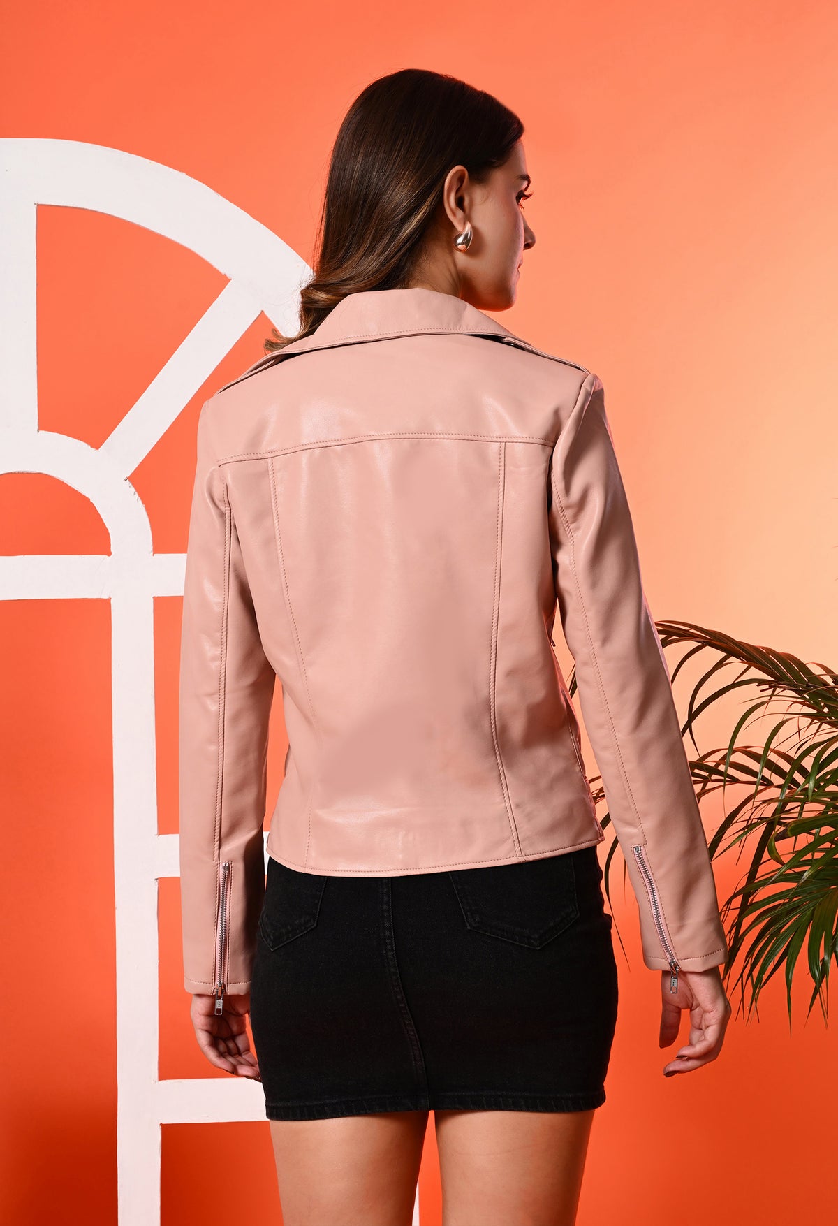 Women Leather Lightweight Crop Outdoor Leather Jacket – view 33