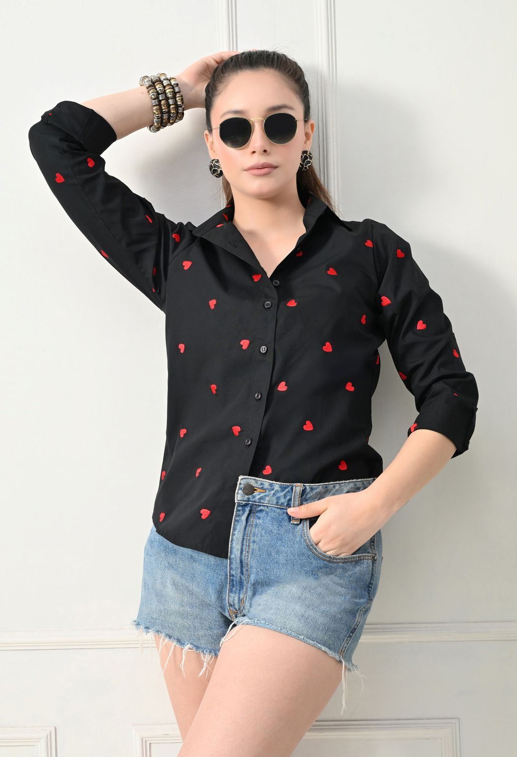 Women Green Comfort Sheer Casual Shirt