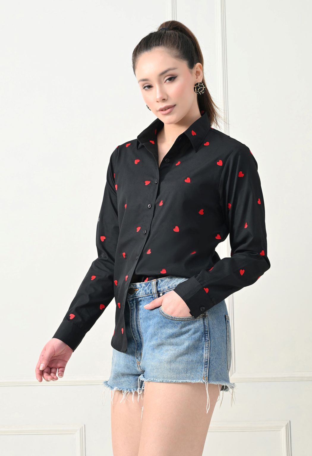 Women Green Comfort Sheer Casual Shirt – view 3