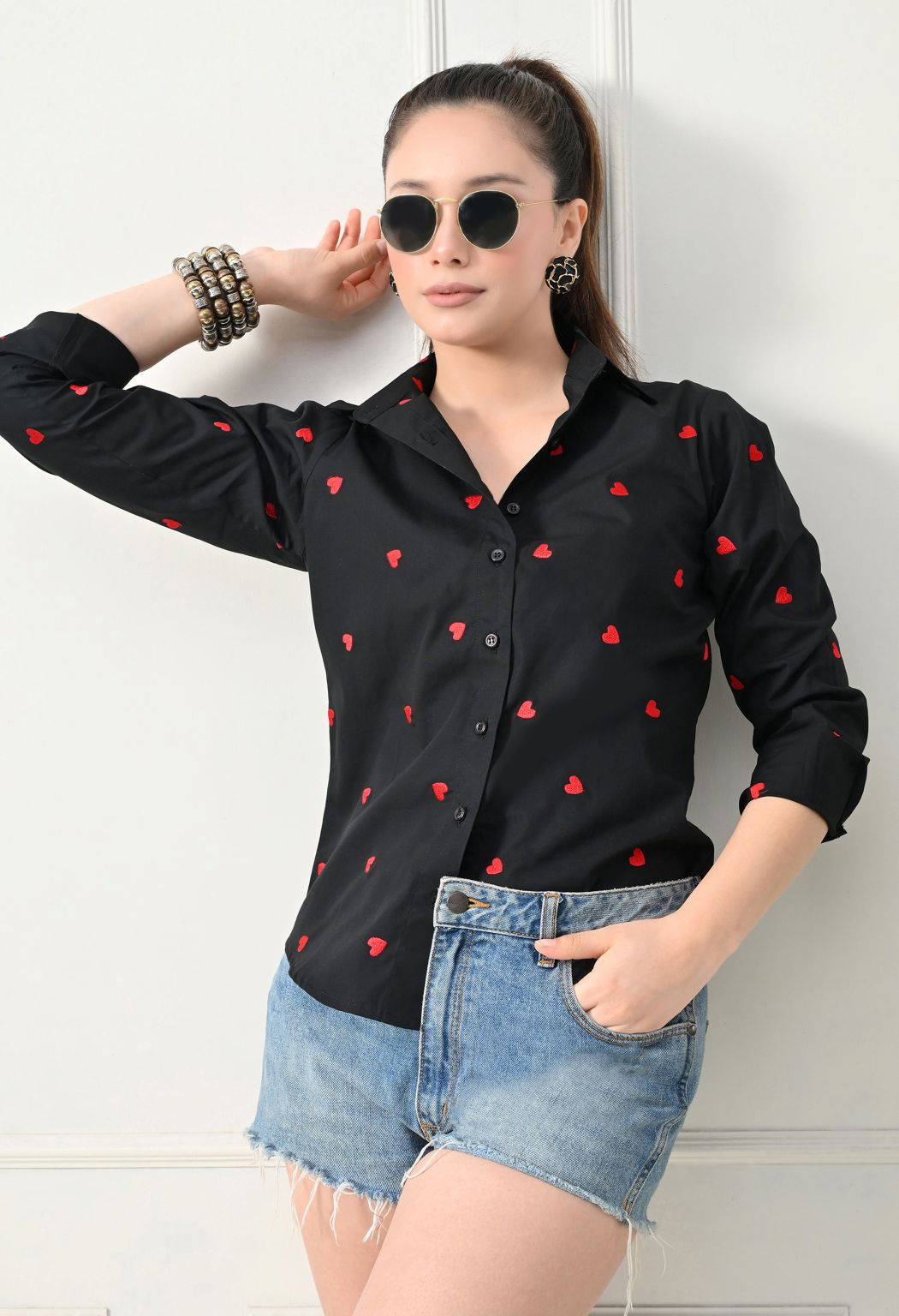 Women Green Comfort Sheer Casual Shirt – view 5