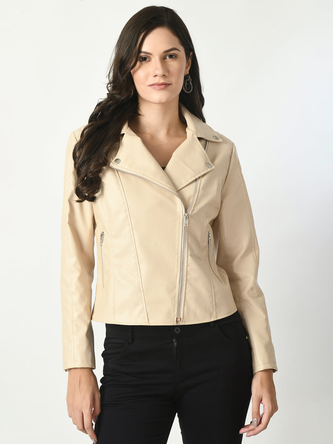 Lapel Collar Water Resistant Anti Odour Leather Jacket – view 9