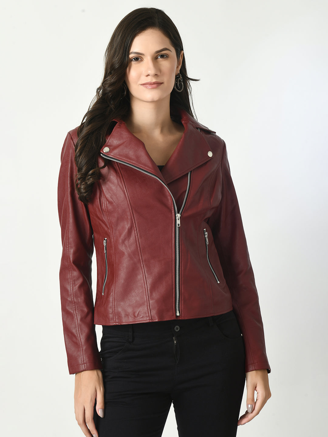 Lapel Collar Water Resistant Anti Odour Leather Jacket – view 3