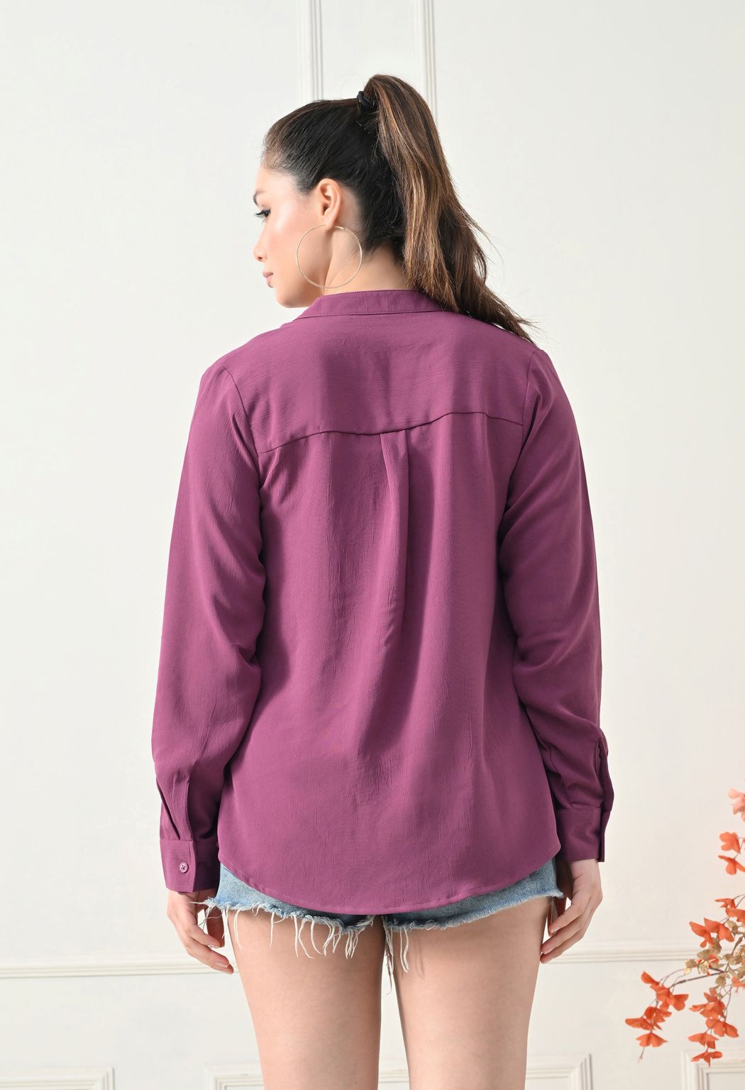 Women Parpal Solid Comfort Casual Shirts – view 2