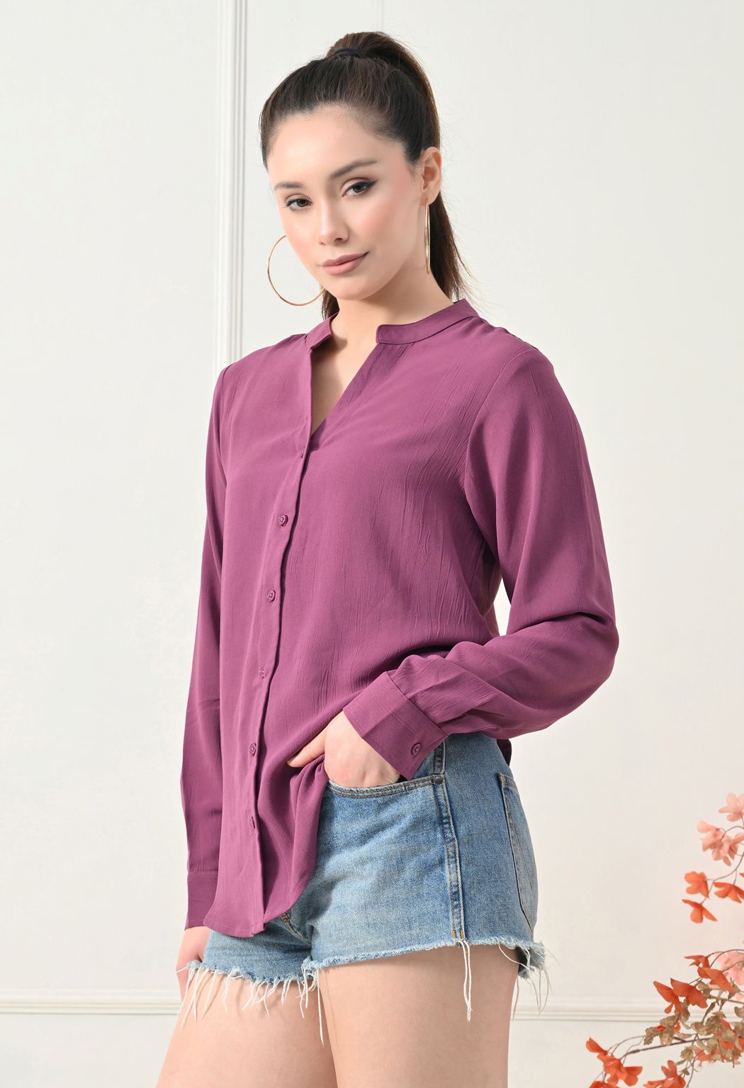 Women Parpal Solid Comfort Casual Shirts – view 3