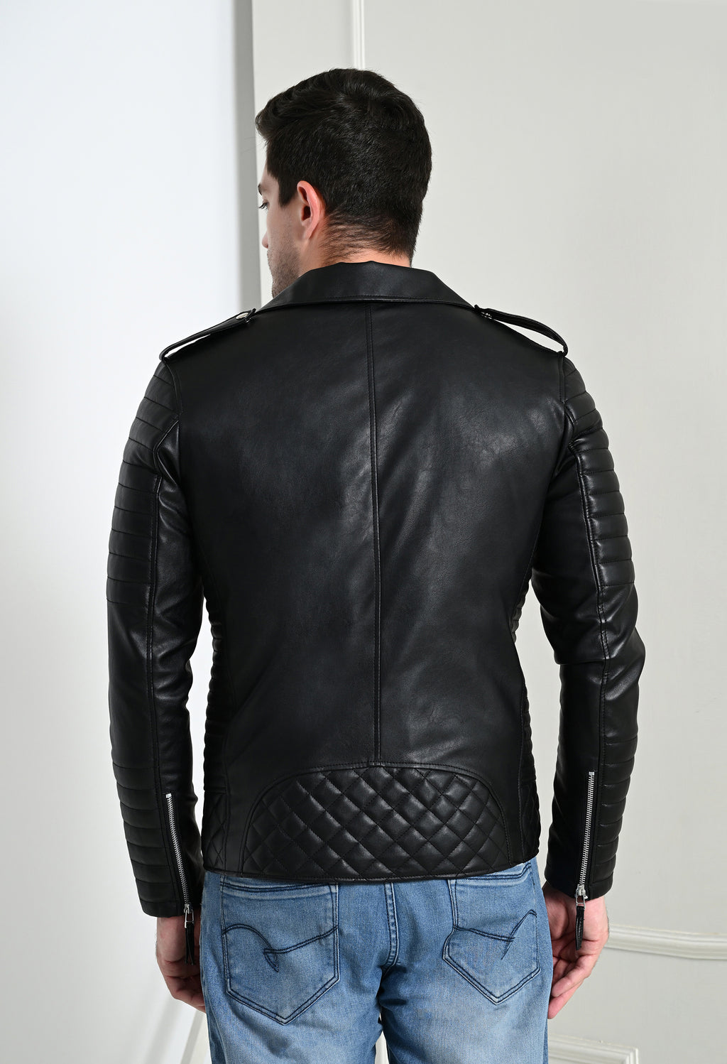 Men Lightweight Biker Jacket – view 6