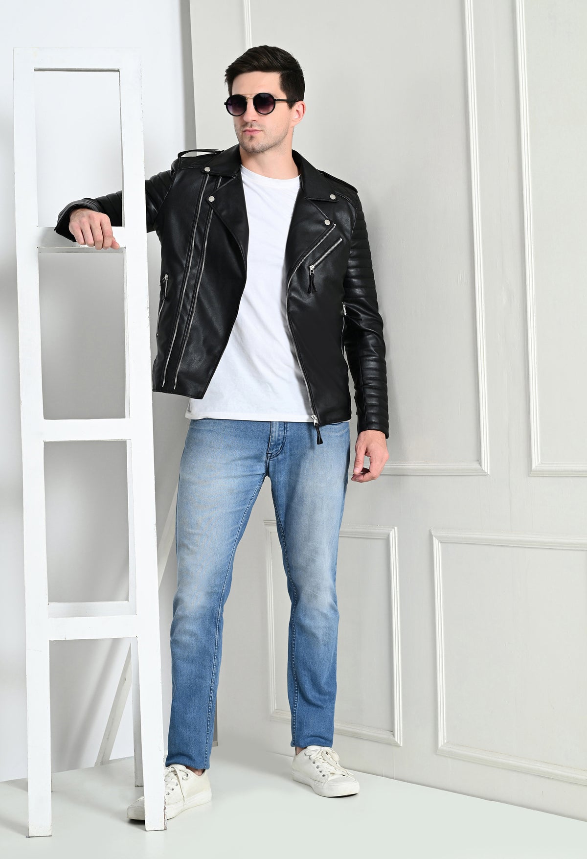 Men Lightweight Biker Jacket – view 8