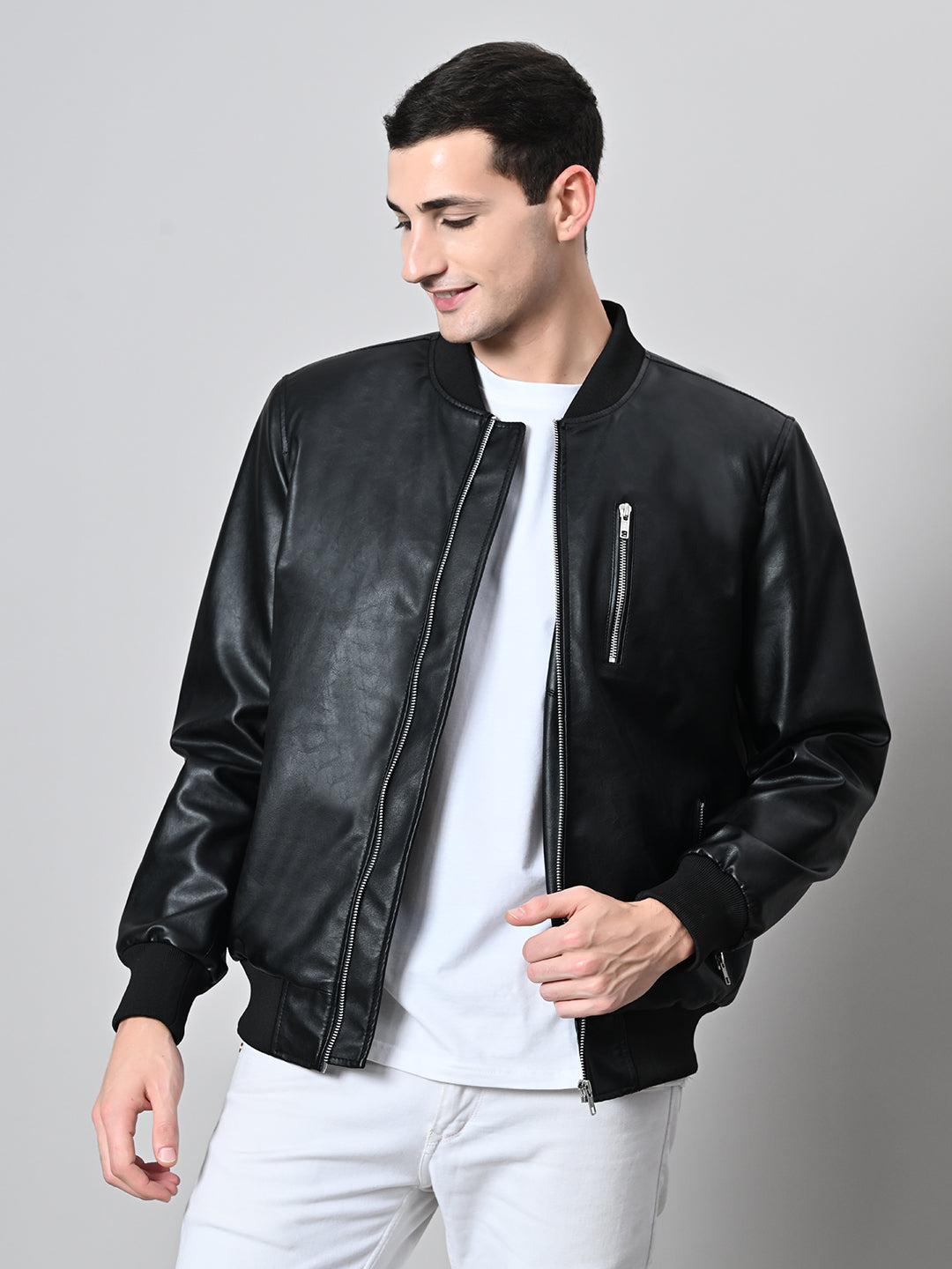 Lightweight Bomber Black Jacket For Men