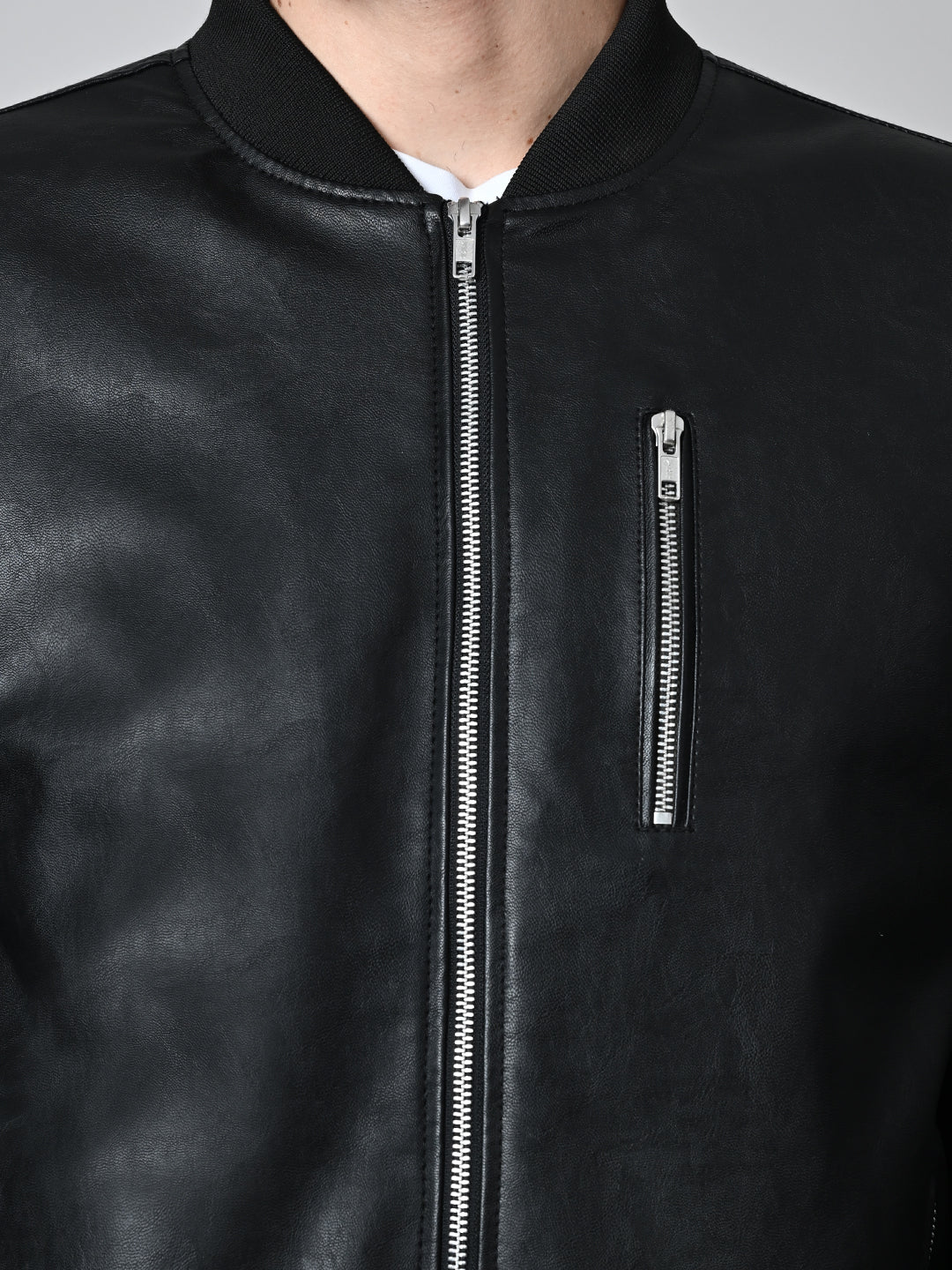Lightweight Bomber Black Jacket For Men – view 5