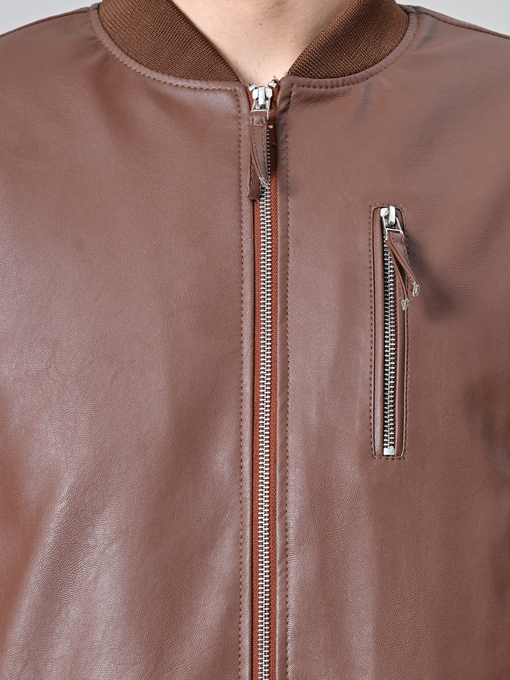 Lightweight Bomber Tan Jacket For Men – view 6