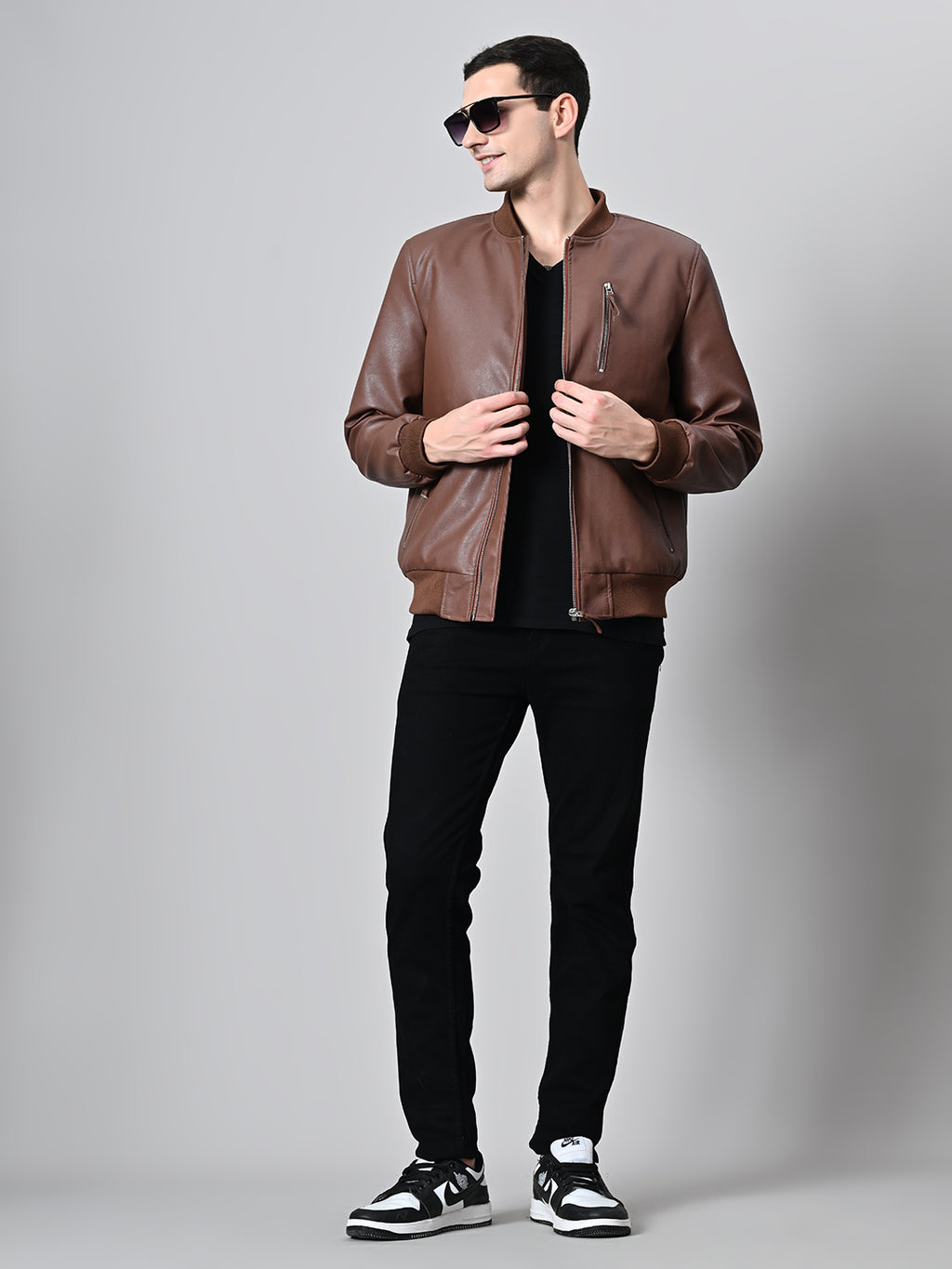 Lightweight Bomber Tan Jacket For Men – view 7